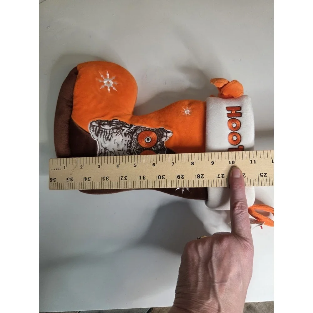Hooters Christmas Stocking Orange Brown Embroidered Weighted New‎